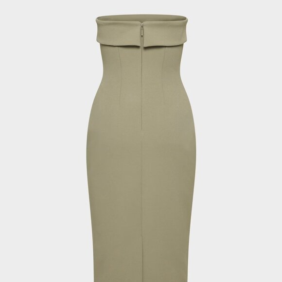 Babaton FigureKnit™ Eyecatcher Dress | Limited Edition — Sundried Olive - Picture 2 of 8